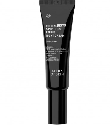 Нічний крем з ретиналем Allies of Skin 0.05% Retinal & Peptides Repair Night Cream