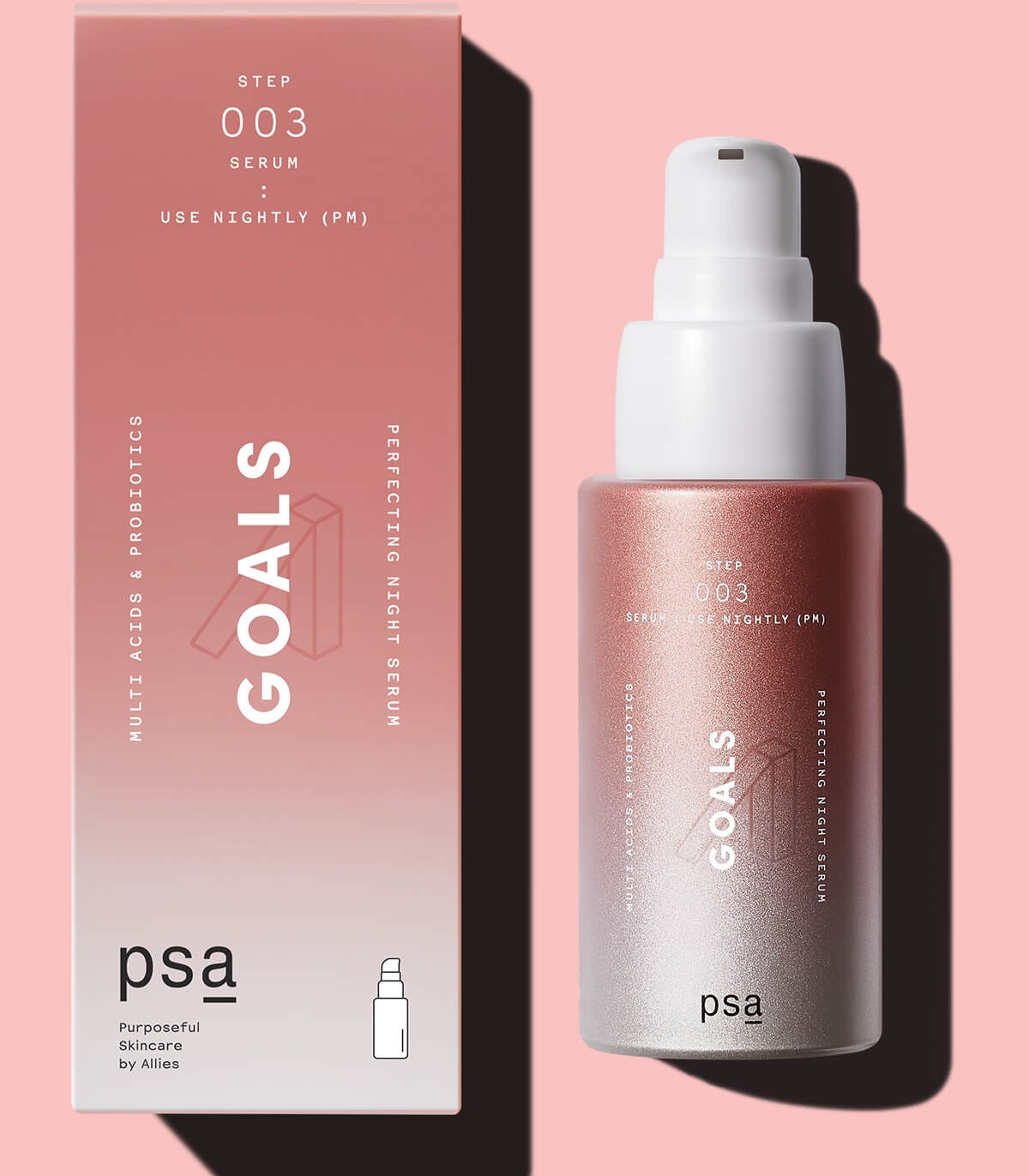 Сыворотка ночная антиоксидантная PSA Goals Multi Acids & Probiotics Perfecting Night Serum