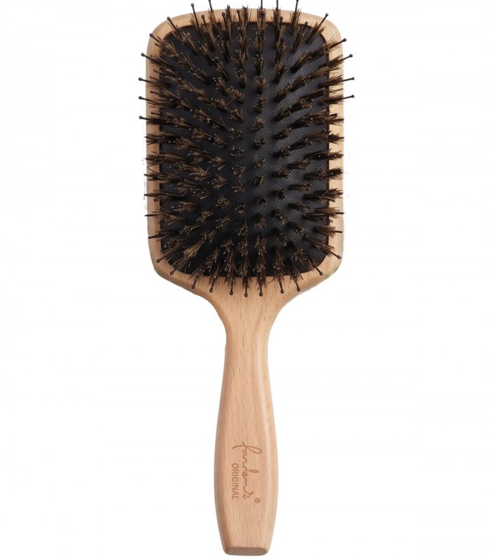 Масажна щітка Pandora's Paddle Brush з бука та натуральної щетини кабана