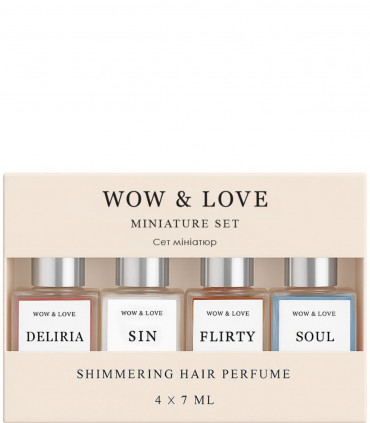 Набор миниатюр духов для волос WOW & LOVE Miniature set Shimmering Hair Perfume