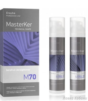 Фото ERAYBA MASTERKER М70 Straightener lotion & neutralizer – Система для выпрямления волос: лосьон и нейтрализатор, 2х150 мл